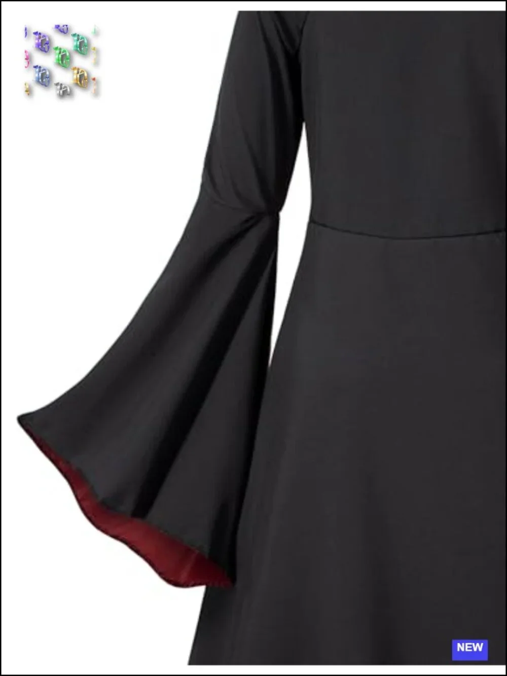 Girls Vampire Costume Dress Halloween Medieval Gothic Cosplay Fangs